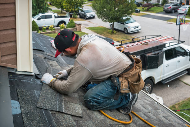 Professional Roofing technician working in Franktown, VA